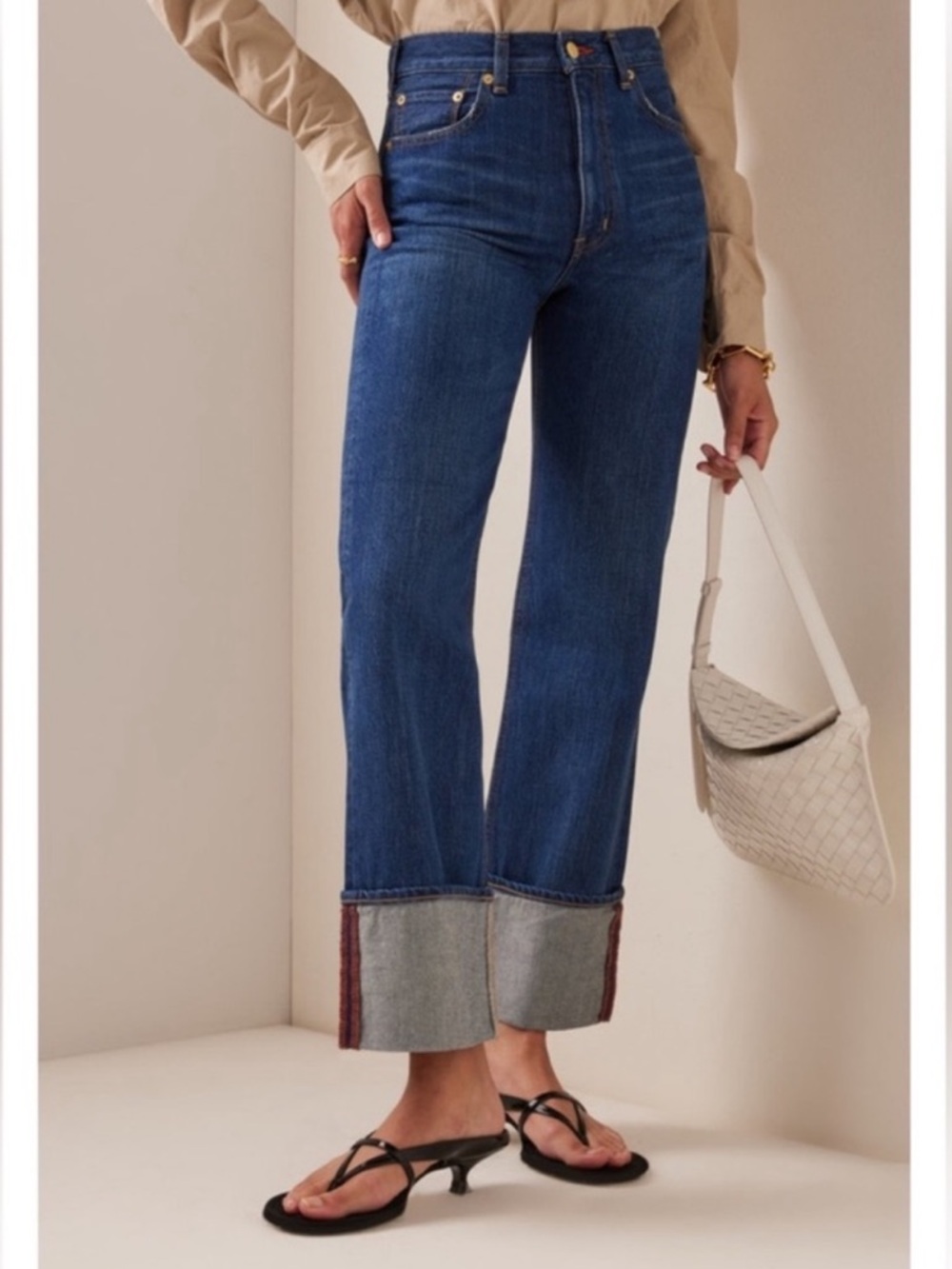 Tu es monTRESOR Carnelian Rigid Cuffed Jeans